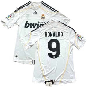 2009/10 Real Madrid Home Jersey #9 Ronaldo Soccer La Liga Debut Kit