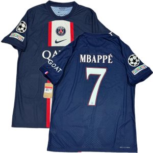 2022/23 PSG Authentic Home UCL Jersey #7 Mbappe Player Issue kit