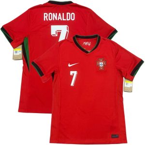 2024 Portugal Home Soccer Jersey #7 Ronaldo Euro CR7 Red kit