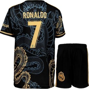 Madrid Ronaldo No #7 Special Dragon Edition Kids Soccer Jersey Kit