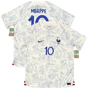 2022 World Cup France Away Jersey #10 Mbappe Soccer Kit