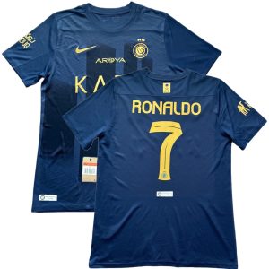 2023/24 Al Nassr Authentic Away Soccer Jersey #7 Ronaldo Saudi Arabia Uniform